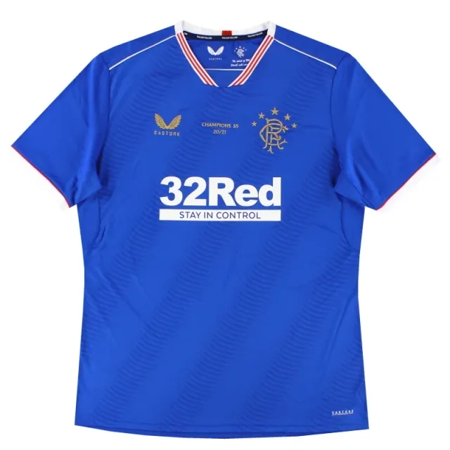 2020-21 Rangers Castore 'Champions 55' Home Shirt *As New* XL - Rangers / As New / XL