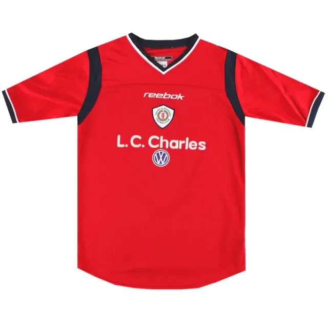 2001-02 Crewe Alexandra Reebok Home Shirt #8 L.Boys - Crewe Alexandra / Excellent / Youth
