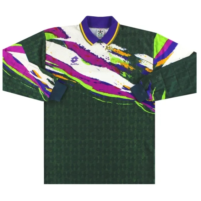 1991-93 Lotto Template Goalkeeper Shirt L - Other Non League Clubs / Excellent / Large