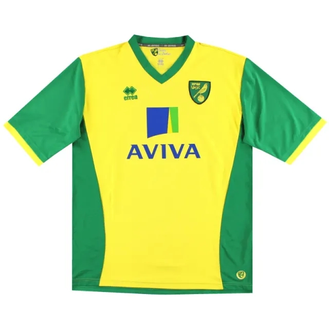 2013-14 Norwich Errea Home Shirt 4XL - Norwich City / Very good / 4XL