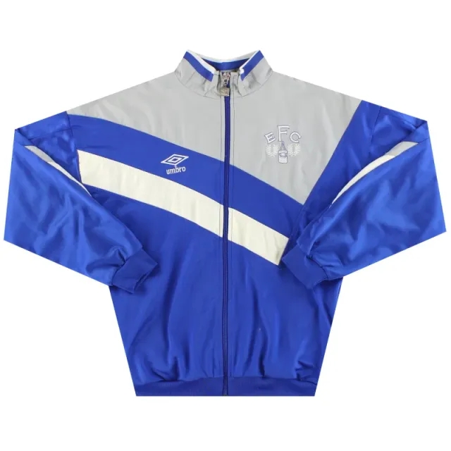 1988-90 Everton Umbro Zip Track Top Y - Everton / Very Good / Youth