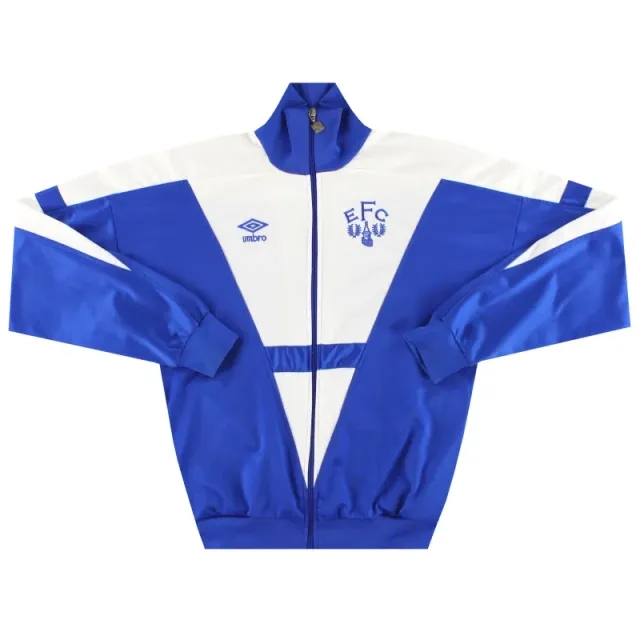 1988-90 Everton Umbro Zip Track Top *Mint* S - Everton / Mint / Small