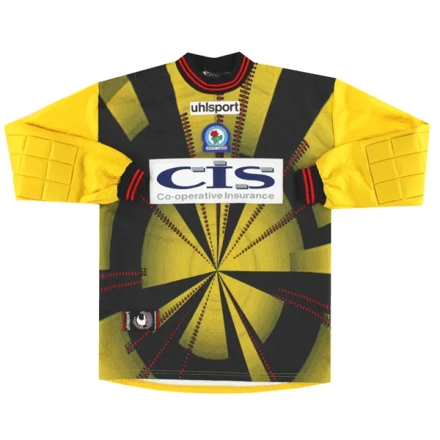 1998-00 Blackburn Uhlsport Goalkeeper Shirt S - Blackburn Rovers / Excellent / Small