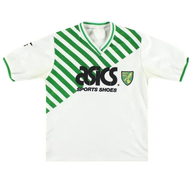 1989-92 Norwich City Asics Away Shirt Y - Norwich City / Very good / Youth