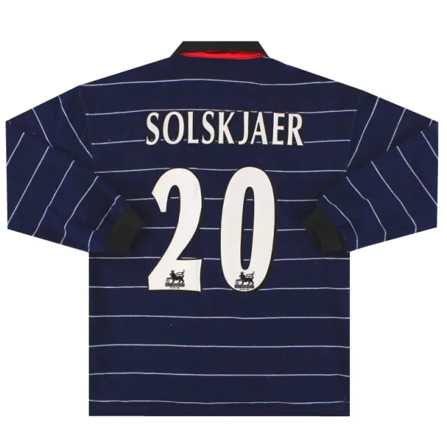 1999-00 Manchester United Away Shirt Solskjaer #20 L/S L.Boys - Manchester United / Excellent / Youth