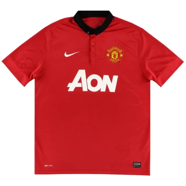 2013-14 Manchester United Nike Home Shirt L - Manchester United / Excellent / Large