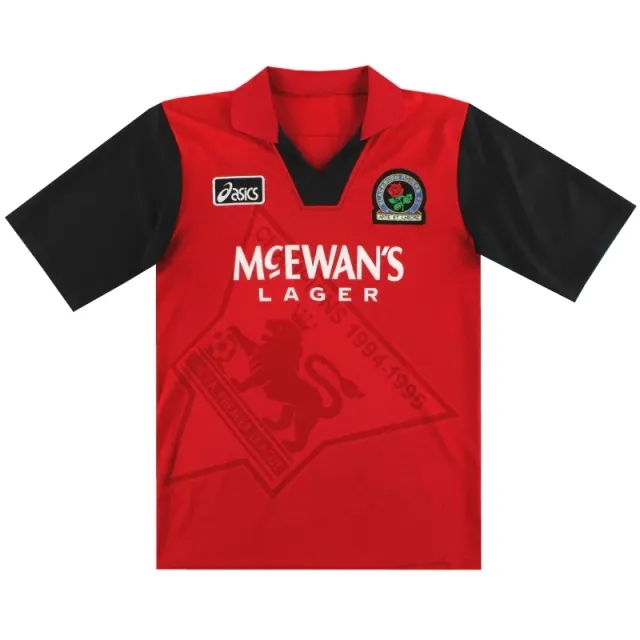 1995-96 Blackburn Asics Away Shirt L - Blackburn Rovers / Excellent / Large