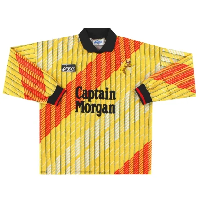 1995-96 Millwall Asics Goalkeeper Shirt S - Millwall / Excellent / Small