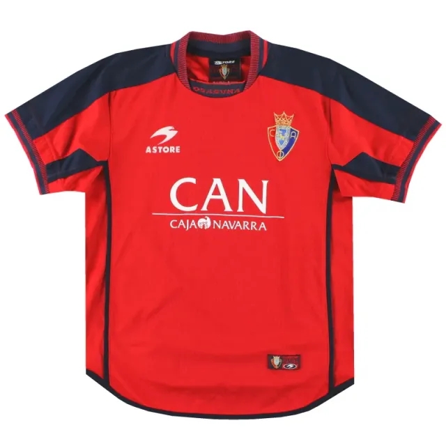 2000-01 Osasuna Astore Home Shirt Y - Other Spanish Clubs / Good / Youth