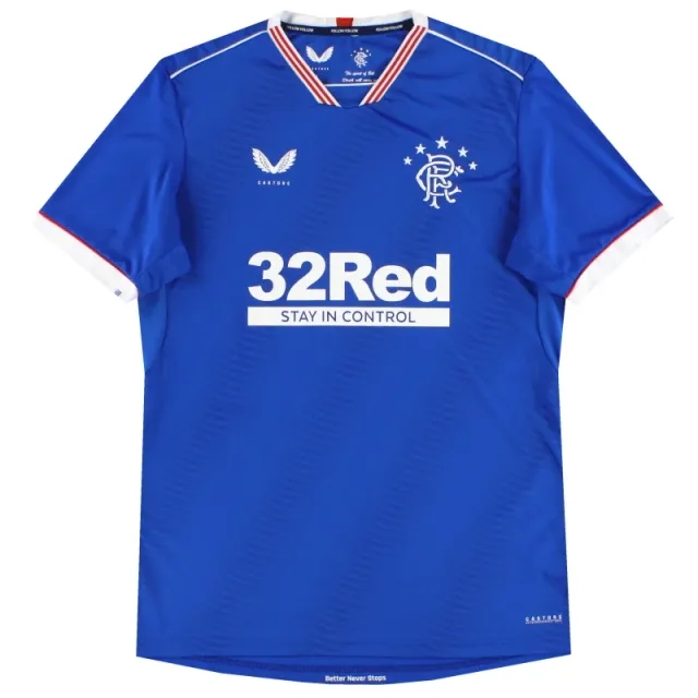 2020-21 Rangers Castore Home Shirt XL - Rangers / Excellent / XL