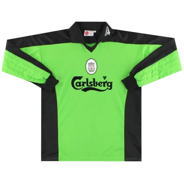 1997-98 Liverpool Reebok Goalkeeper Shirt M - Liverpool / Excellent / Medium