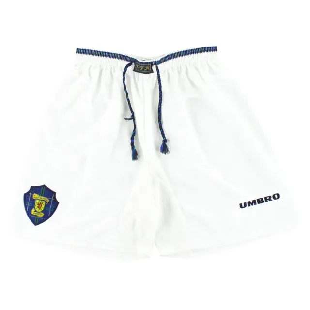 1998-00 Scotland Umbro Home Shorts *Mint* M - Scotland / Mint / Medium
