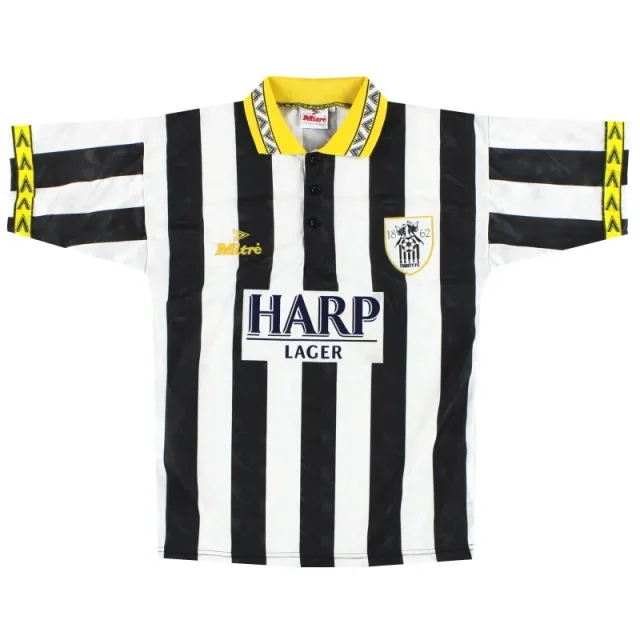 1994-96 Notts County Mitre Home Shirt S - Notts County / Excellent / Small