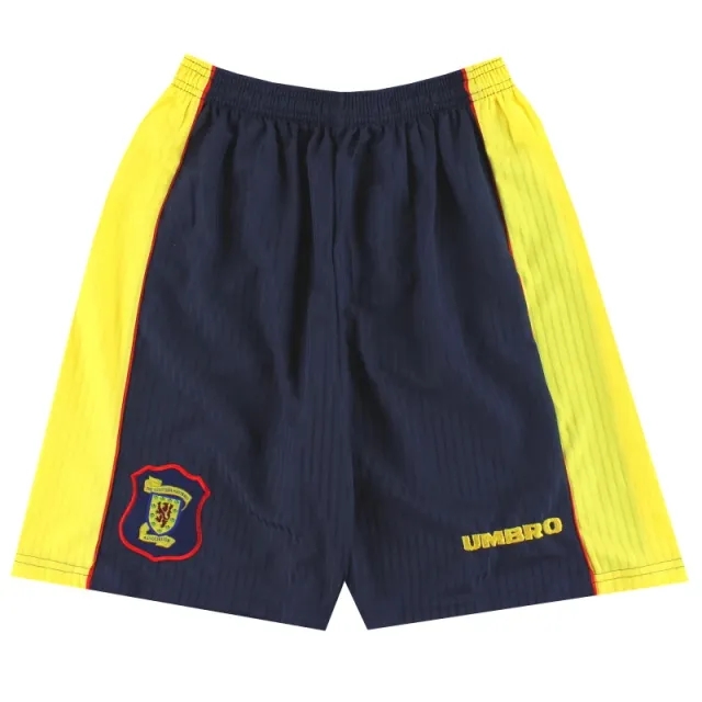 1996-99 Scotland Umbro Away Shorts *Mint* M - Scotland / Mint / Medium