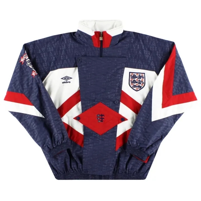 1990-92 England Umbro Woven Track Jacket XS - England / Excellent / XS