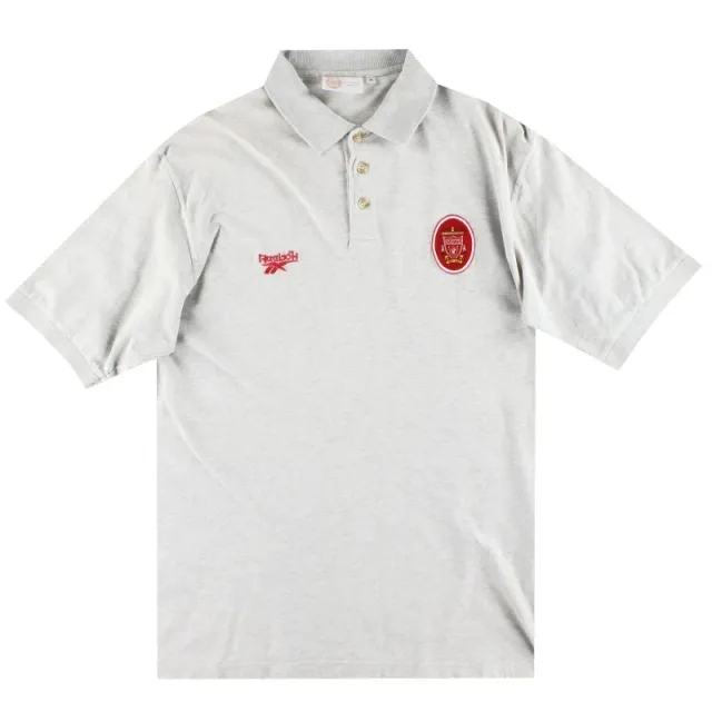 1996-97 Liverpool Reebok Polo Shirt M - Liverpool / Excellent / Medium