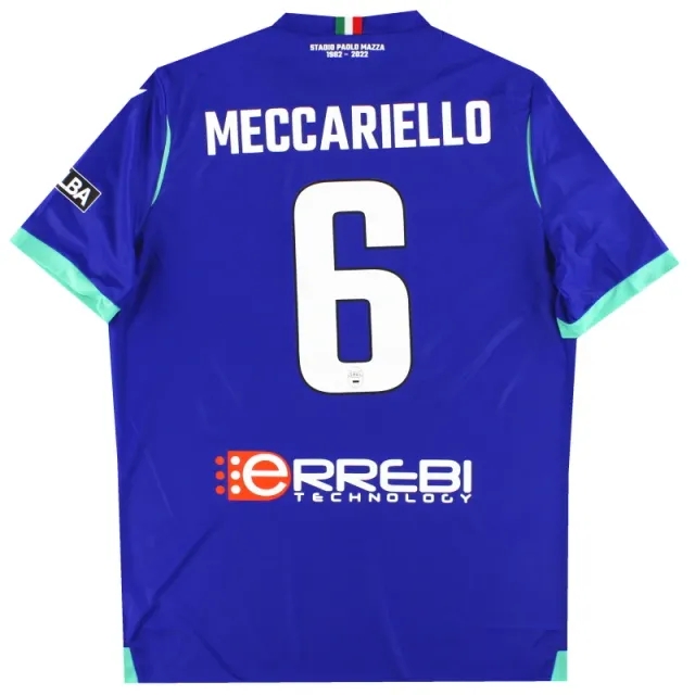 2022-23 SPAL Macron Player Issue Third Shirt Meccariello #6 *As New* XL - Other Italian Clubs / As New / XL