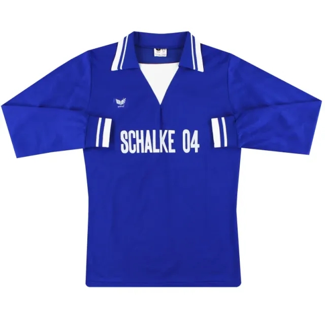 1978-79 Schalke Erima  Home Shirt L/S M - Schalke / Excellent / Medium