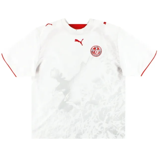 2006-07 Tunisia Puma Home Shirt *Mint* XXL - African / Mint / XXL
