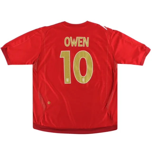 2006-08 England Umbro Away Shirt Owen #10 M - England / Excellent / Medium