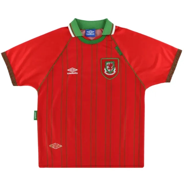 1994-96 Wales Umbro Home Shirt M - Wales / Very Good / Medium