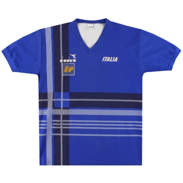 1986-88 Italy Player Issue Training Shirt L - Italy / Very Good / Large