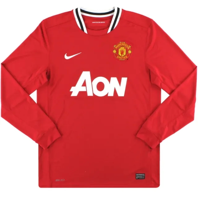 2011-12 Manchester United Nike Home Shirt L/S L - Manchester United / Excellent / Large
