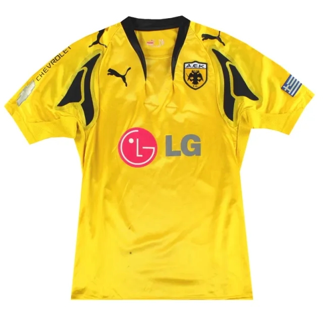 2007-08 AEK Athens Puma Home Shirt XS - Other Greek Clubs / Excellent / XS