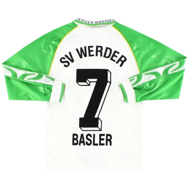 1995-96 Werder Bremen Puma Home Shirt Basler #14 L/S XXS - Werder Bremen / Excellent / XXS