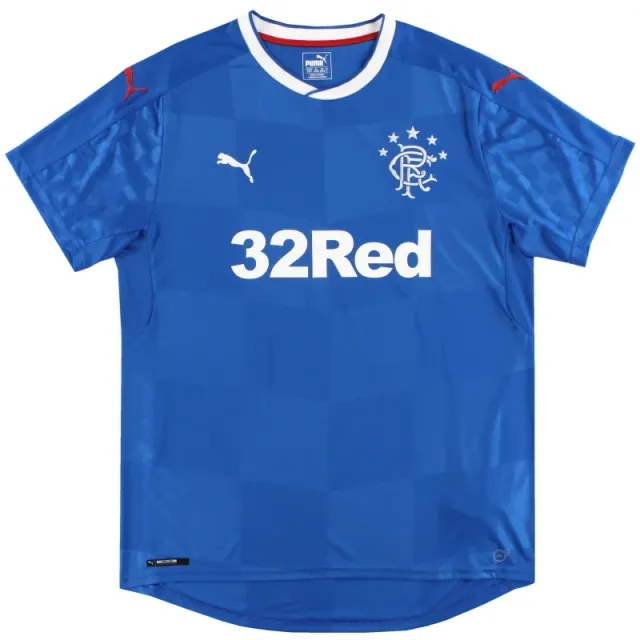 2016-18 Rangers Puma Home Shirt M - Rangers / Excellent / Medium