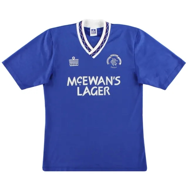 1990-92 Rangers Admiral Home Shirt S - Rangers / Excellent / Small