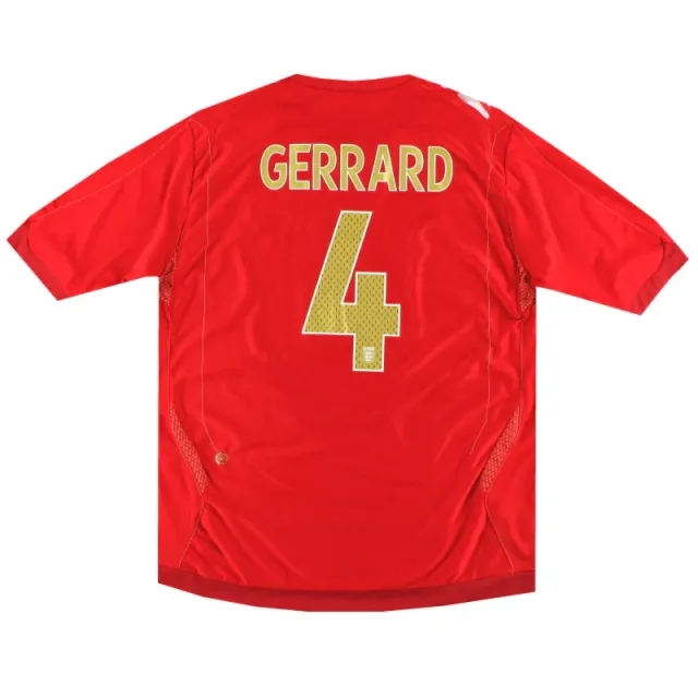 2006-08 England Umbro Away Shirt Gerrard #4 XL - England / Excellent / XL