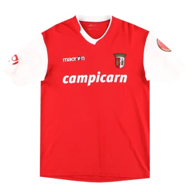 2008-09 Braga Macron Home Shirt #18 L - Other Portuguese Clubs / Excellent / Large