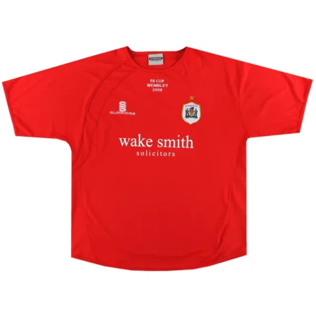 2008 Barnsley Surridge 'FA Cup Wembley' Home Shirt *Mint* L - Barnsley / Mint / Large