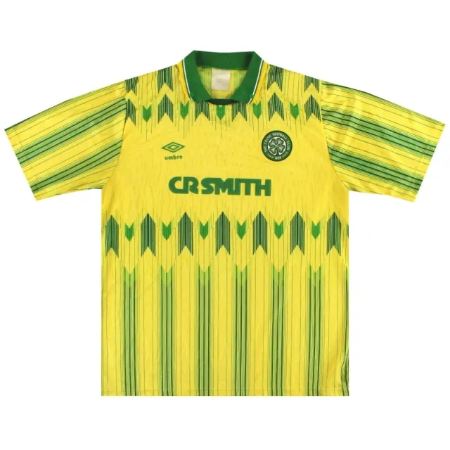 1989-91 Celtic Umbro Away Shirt L - Celtic / Excellent / Large