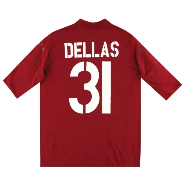 2003-04 Roma Diadora Home Shirt Dellas #31 *As New* XL - Roma / As New / XL