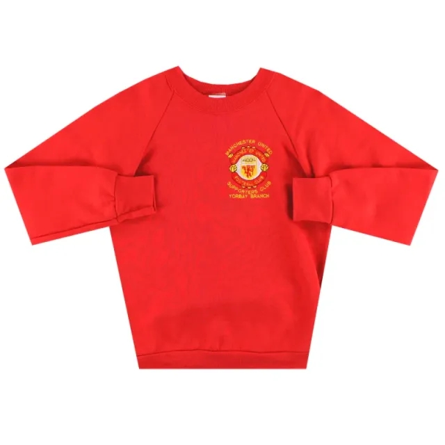 1990 Manchester United Supporters Club 'Torbay Branch' Sweatshirt S" - Manchester United / Excellent / Small