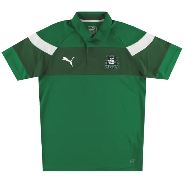 2018-19 Plymouth Puma Polo Shirt M - Plymouth Argyle / Excellent / Medium