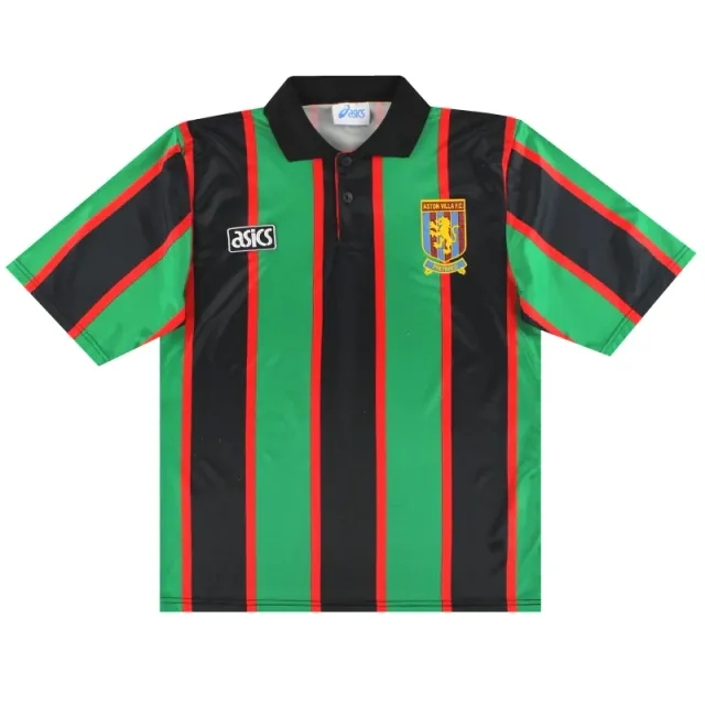 1993-95 Aston Villa Asics Away Shirt M - Aston Villa / Excellent / Medium