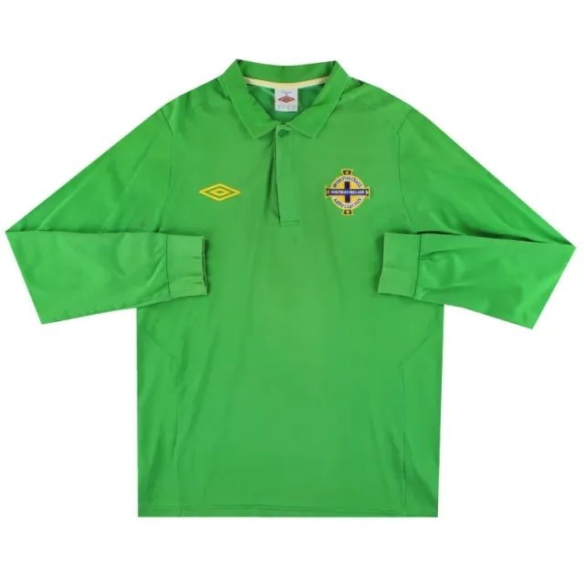2010-12 Northern Ireland Umbro Polo Shirt L/S L - Northern Ireland / Excellent / Large