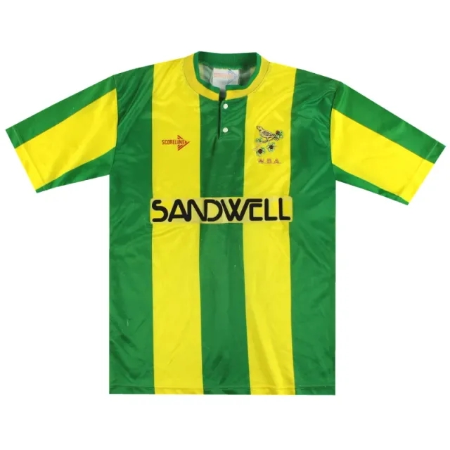 1989-91 West Brom Scoreline Away Shirt Y - West Brom / Good / Youth