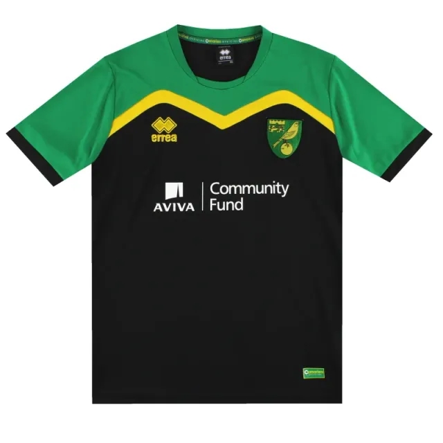 2014-15 Norwich City Errea Training Top M - Norwich City / Excellent / Medium