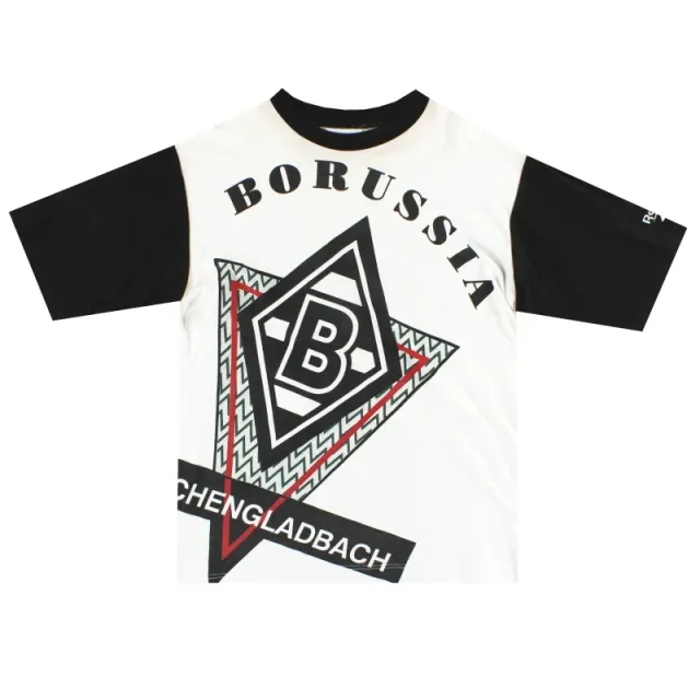 1997-98 Borussia Monchengladbach Reebok Graphic Tee M - Borussia Monchengladbach / Excellent / Medium