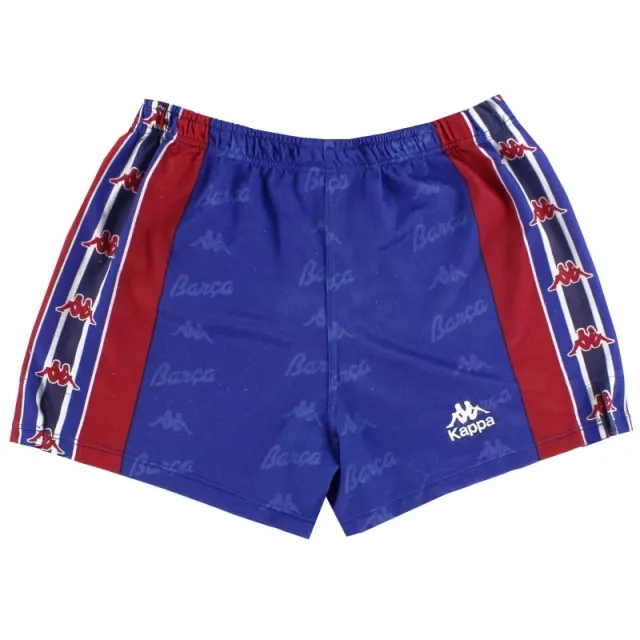 1995-97 Barcelona Home Shorts L - Barcelona / Excellent / Large