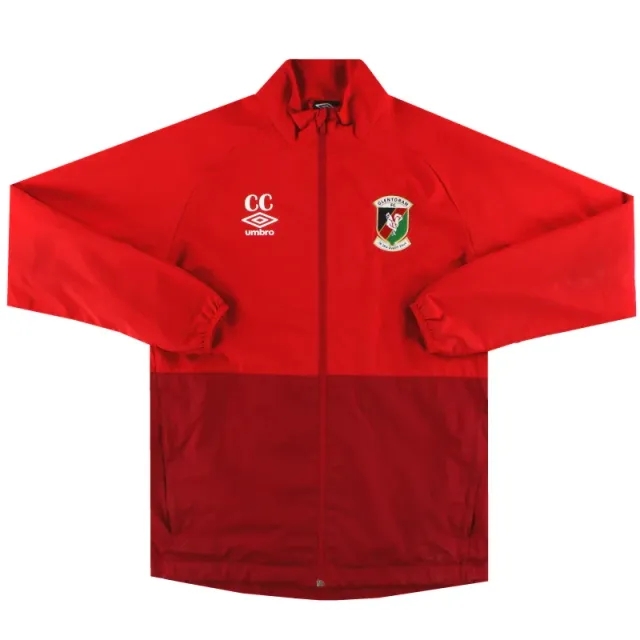 2020-21 Glentoran Umbro Track Jacket 'CC' M - Irish Clubs / Excellent / Medium