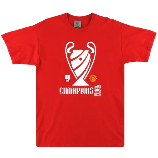 2008 Manchester United Champions League Final Tee M - Manchester United / Excellent / Medium