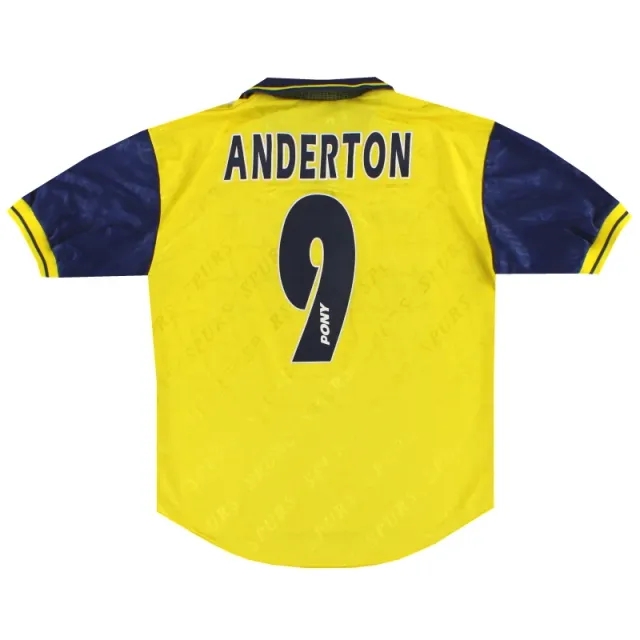 1995-97 Tottenham Pony Third Shirt Anderton #9 S - Tottenham Hotspur / Excellent / Small
