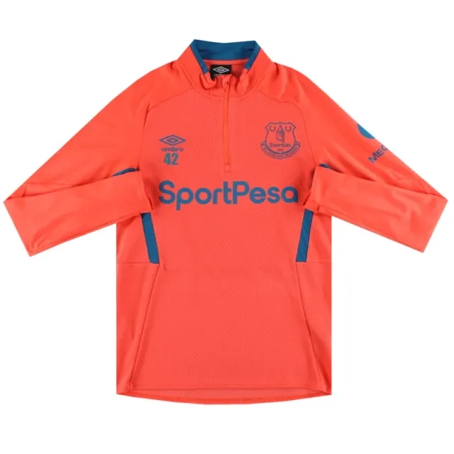 2017-18 Everton Umbro Player Issue 1/4 Zip Training Top #42 S - Everton / Excellent / Small