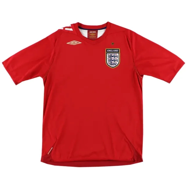 2006-08 England Umbro Away Shirt *Mint* M - England / Mint / Medium