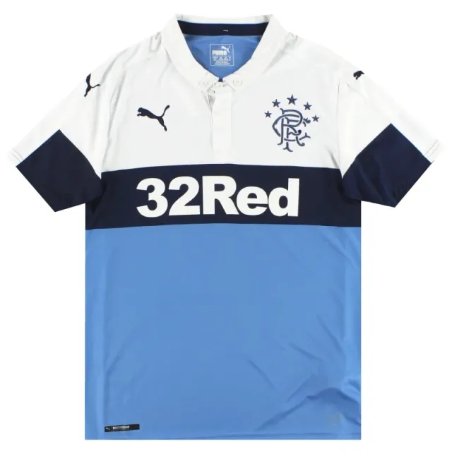 2016-17 Rangers Puma Third Shirt *Mint* S - Rangers / Mint / Small